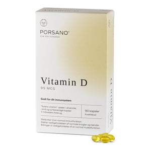Porsano Vitamin D æske, kapsler med god optagelighed