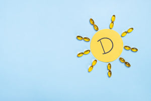D-vitamin kapsler formet som en sol