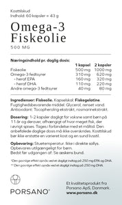 Porsano Omega-3 Fiskeolie